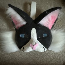 Tuxedo Cat Therian Animal Furry Mask, Best Quality On EBay, Comfy