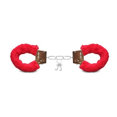 Simple Female Adult Handcuffs in Red for Costume Theater Reenactment Bedroom