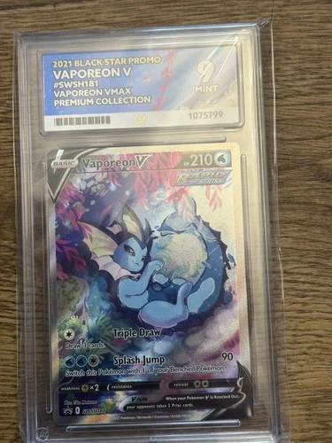Pokemon Vaporeon V SWSH181 Black Star Promo ACE 9 MINT