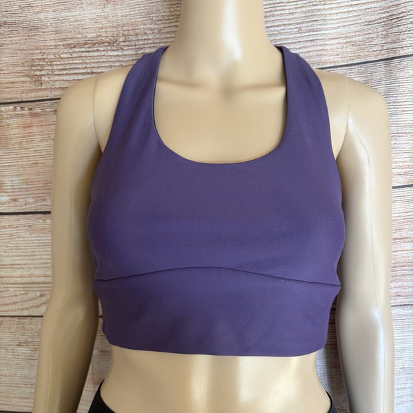 Exotica Sports Bra ~ Size M Women's ~ Purple Racerback Crop Lined