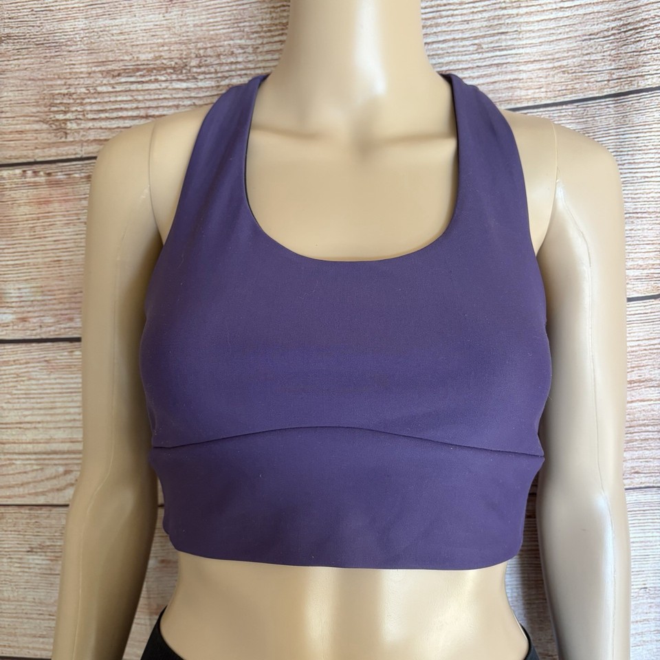 Exotica Sports Bra ~ Size M Women's ~ Purple Racerback Crop Lined