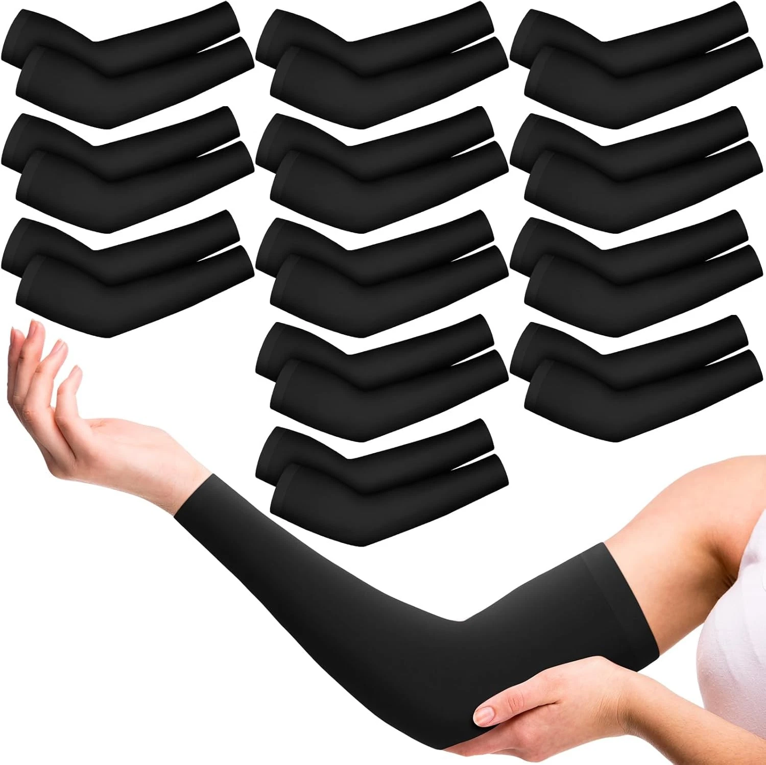 12 Pairs Eczema Sleeve Adult Eczema Psoriasis Arm Leg Sleeve Women Men UV