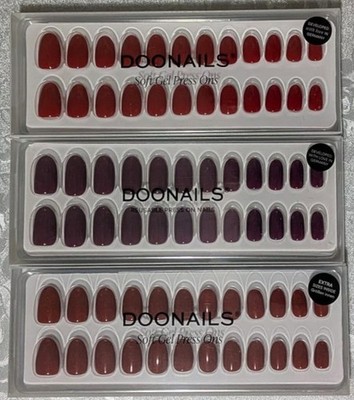 Doonails Soft Gel press Ons 3 Farben im Set NEU Red Glitter Into You Mon Cheri