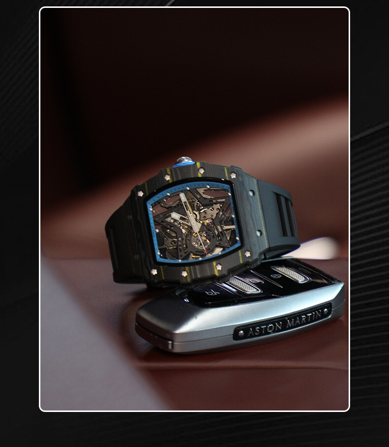 cronos p-taro0812 CRONUSART Men Automatic Watch Tonneau Mechanical Carbon