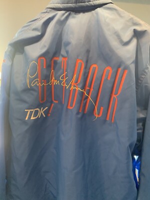 Paul McCartney Get Back Tour TDK Promo Blouson Jacke Windbreaker Gr. L blau