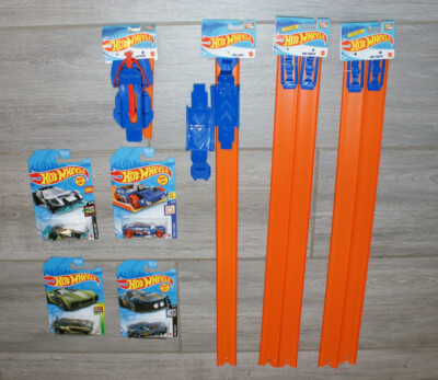(NEW) - HOT WHEELS - Track Builder , Racer , Launch , Loop , Track & Cars Bundle