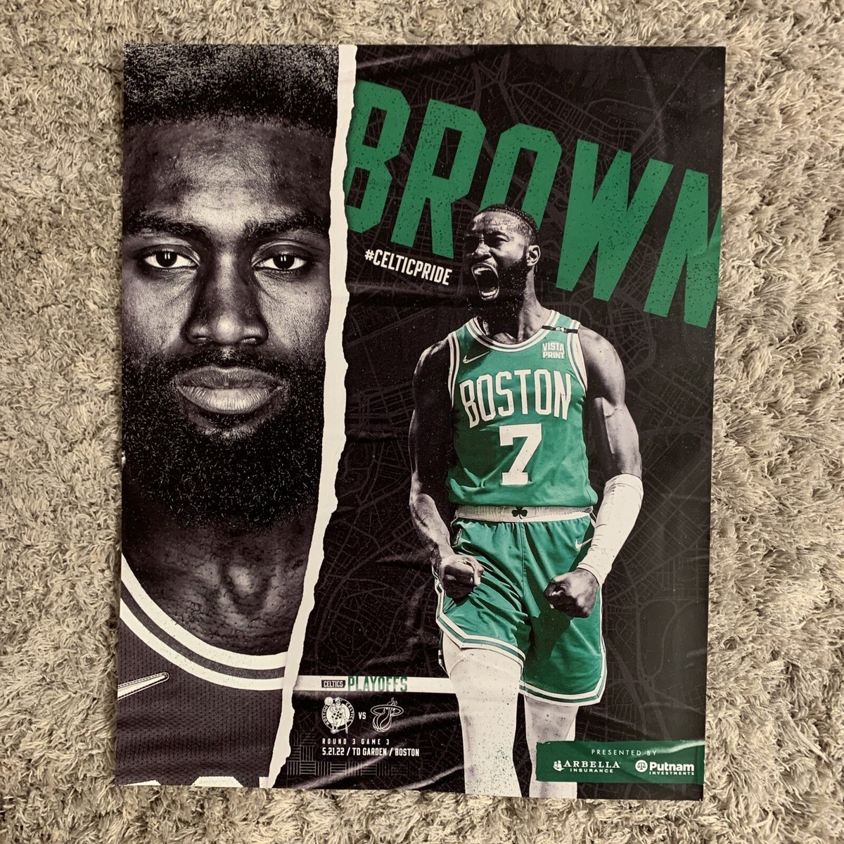 2022 NBA ECF Game Boston CELTICS TONIGHT Rosters Jaylen Brown 11 x 14  POSTER