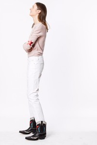 cici patch cashmere sweater