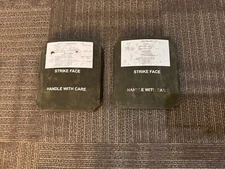 Pair Of STRIKE FACE BODY ARMOR SIDE PLATE LEVEL III CERAMIC CIF Turn In R9