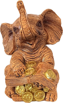 Betterdecor Feng Shui Trunk up Lucky Elephant Statue Figurine Home Office Decor 