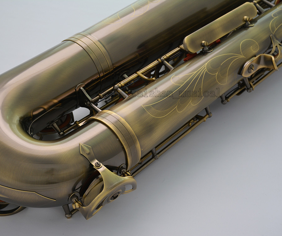 Antique Pro. TaiShan Baritone Saxophone Eb Sax Free Metal Mouth