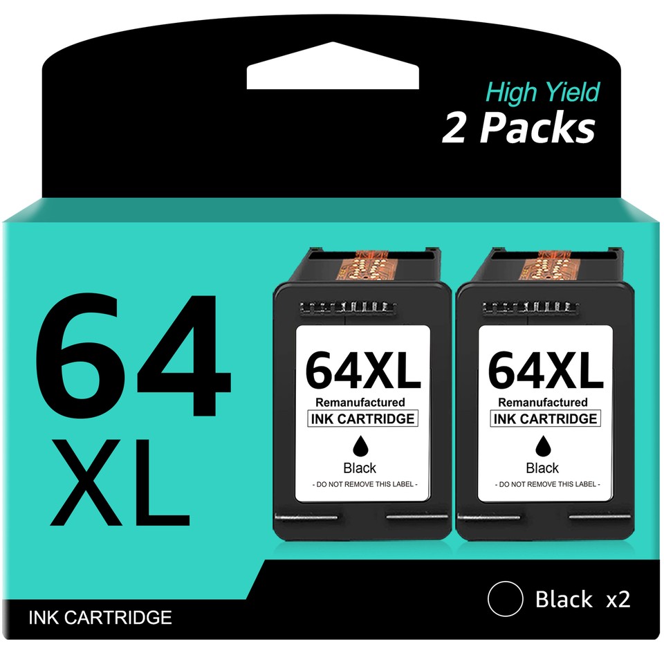 Cartuccia Di Inchiostro 64XL Colore Nero Per Stampanti HP - Foto 10