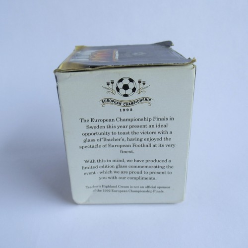 Retro Vintage Teacher's Highland Cream European Championship 1992 Whisky Glass - Picture 7 of 9