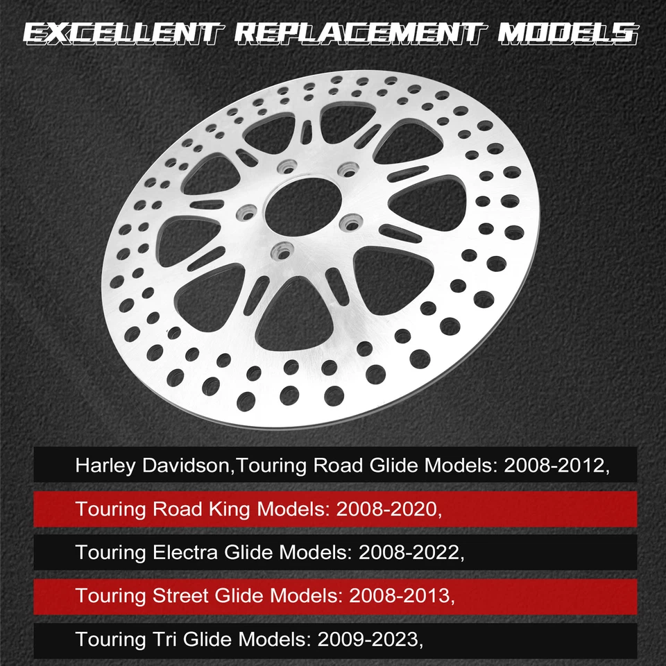 11.8" Harley Front Brake Rotor Bolts for Touring Bagger Road King Street Glide Foto 2 de 4