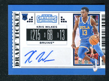 2019-20 Contenders Draft Picks Ticket Blue Foil Autograph #97 Kris Wilkes RC