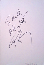 ROBERT CRAY  note AUTOGRAPHED