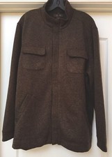 TASSO ELBA BROWN KNIT full zip up jacket sweatshirt sweater, Size XL. NWOT