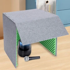 Green Portable Soundproof Booth Studio Sound Recording Desktop Soundproof Cover