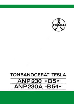 Tesla B5 und Tesla B54 - gemeinsame Service-Anleitung der CSSR-Tonbandgeräte