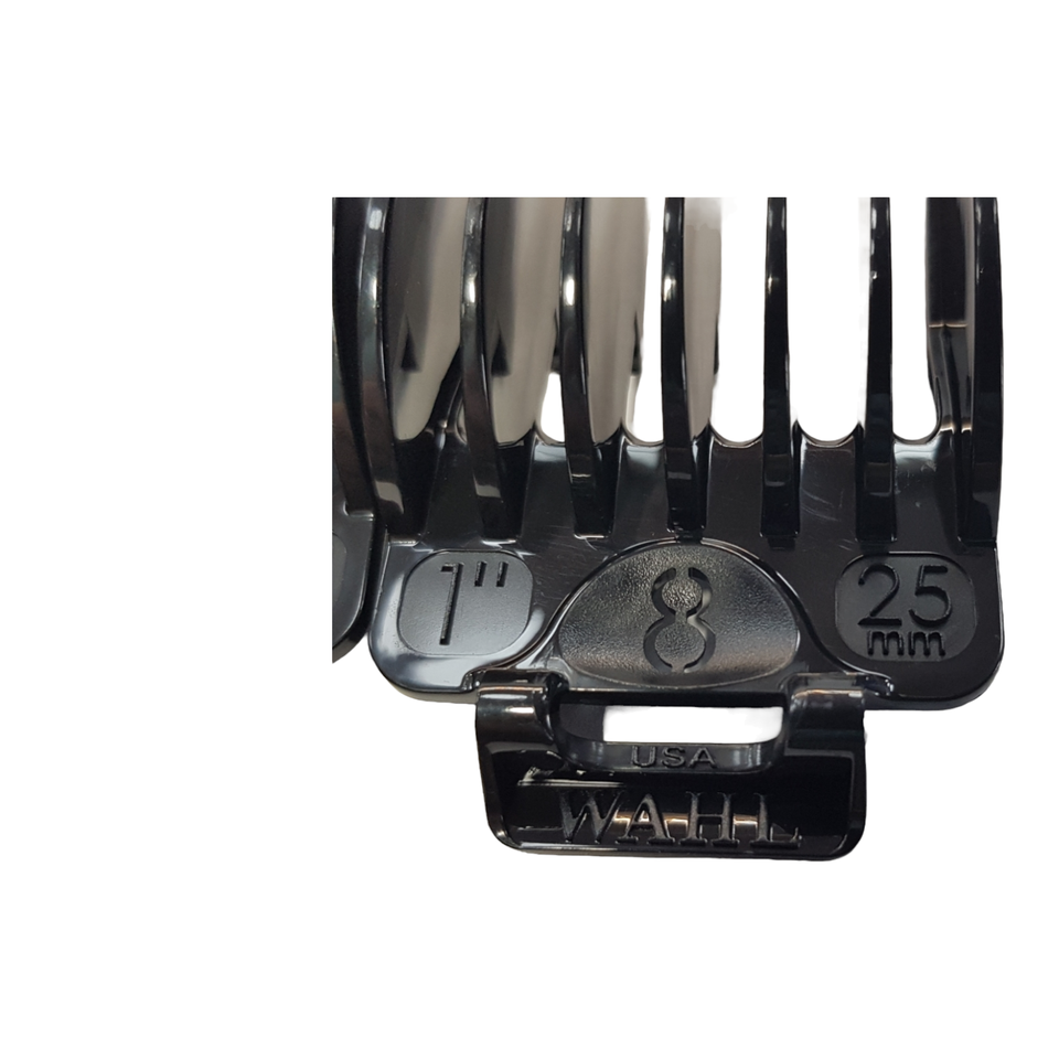 Genuine Wahl Clipper Guide Comb Set – #1 To #8 (1/8" To 1") Attachment Guards For Hair Clippers