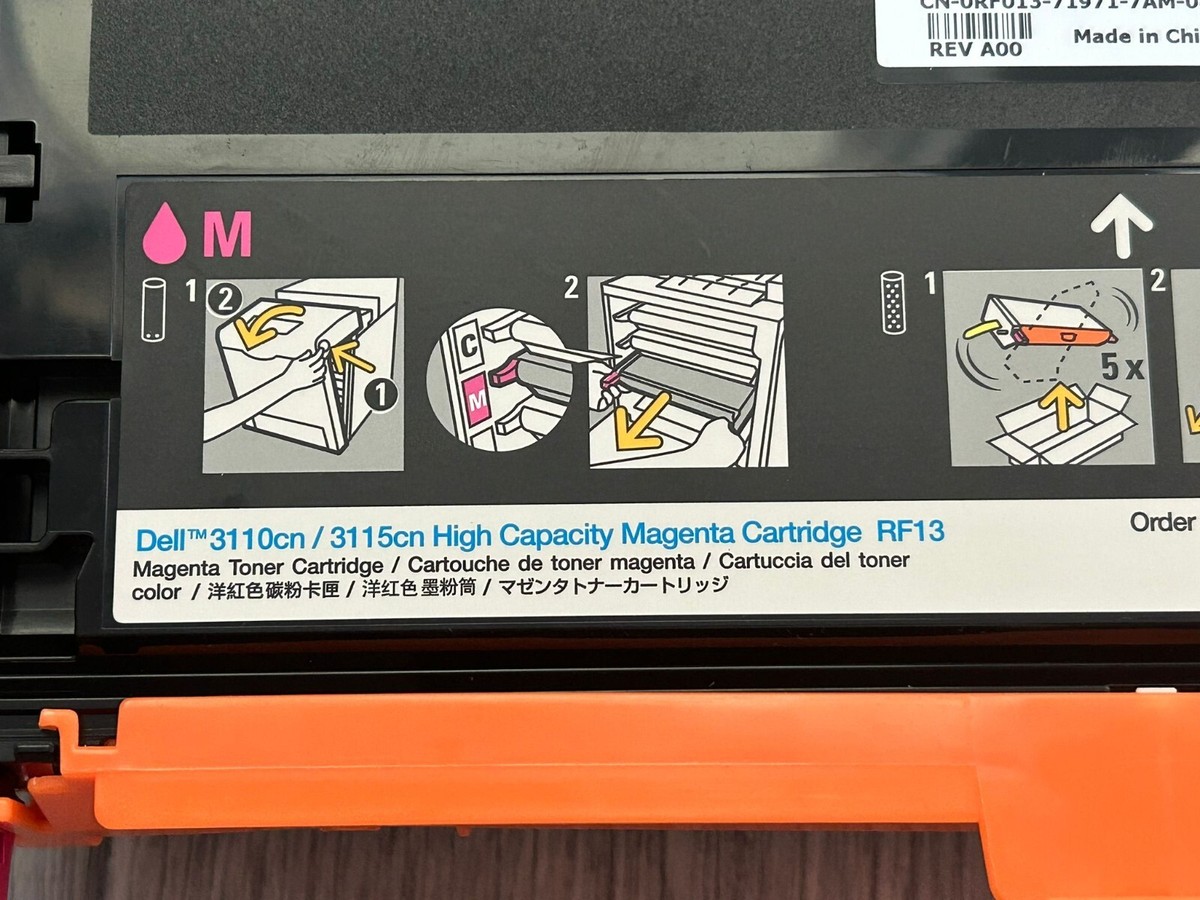 Genuine Dell 3110 cn / 3115 cn RF013 CT350454 High Capacity Toner - Magenta