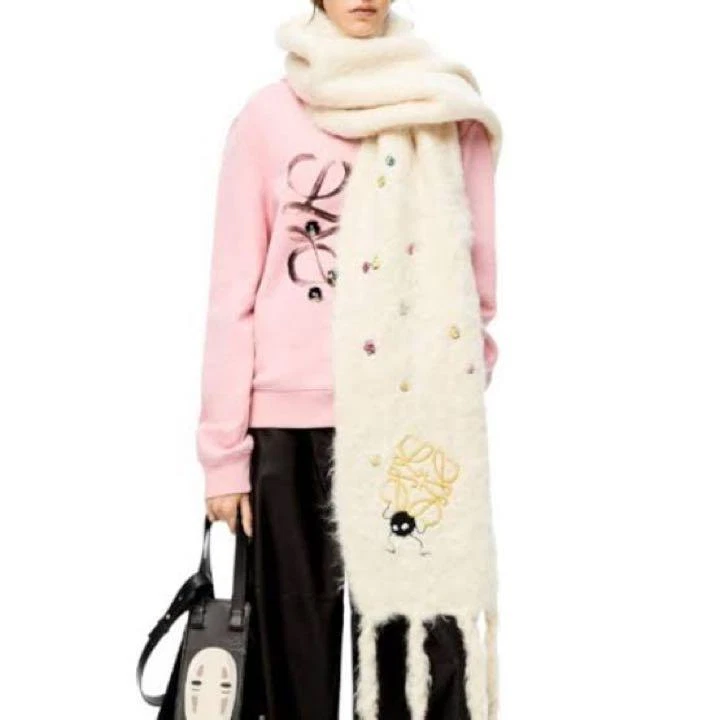 LOEWE×Spirited Away Soot Sprites Scarf Ghibli Hayao Miyazaki NEW | eBay