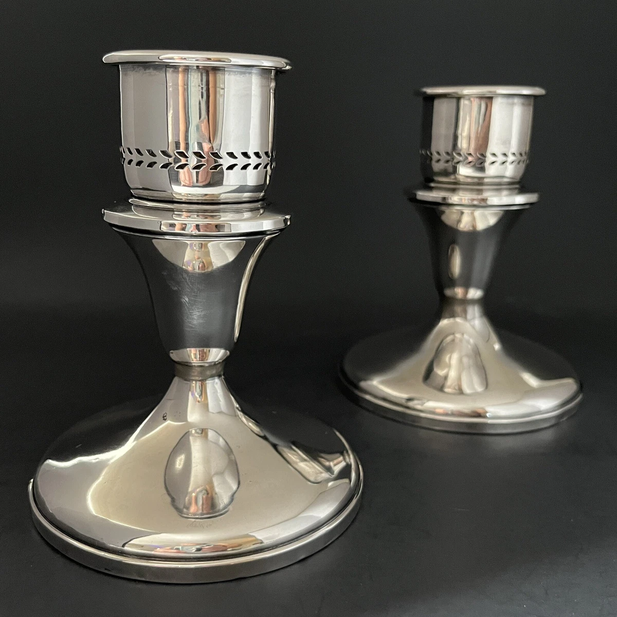 Sterling silver deals weighted candlesticks