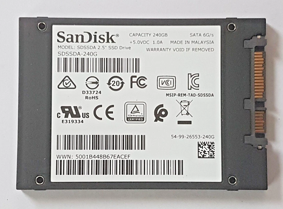 240 GB SATA III SanDisk SDSSDA-240G SSD 2.5" interne Festplatte
