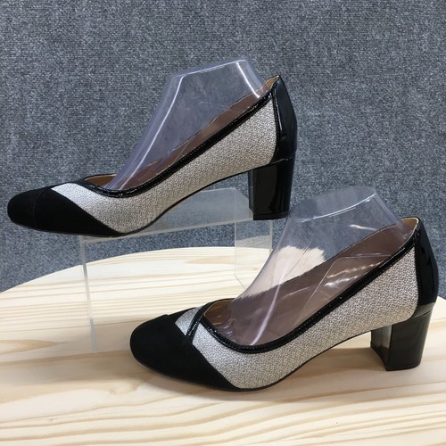 Trotters Shoes Womens 10 Narrow Phoebe Dress Pumps Black Suede Casual Heels - Picture 2 of 16