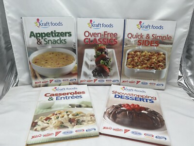 Kraft Foods Cookbooks Set of 5 Recipe Books Appetizers Simple Sides Classics