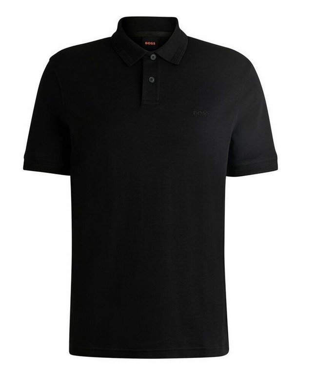 HUGO BOSS MENS POLO BLACK PE _ INTERLOCK 50520109001 16690₽