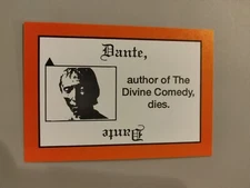 PERSPECTIVE Time Line Game 1992 card used DANTE World History free shipping