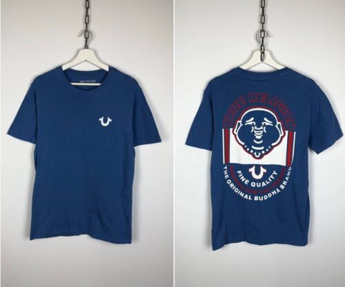 True Religion T-Shirt Big Back Logo Tee Blau Größe S - Bild 1 von 9