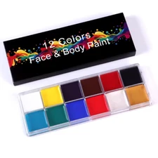 Face&body paint makeup palette durable and washable 12 colours