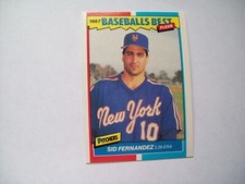 SID FERNANDEZ 1987 FLEER BASEBALL'S BEST #13 of 44 NEW YORK METS MLB BASEBALL NY