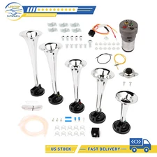 Super loud 130dB 12V Car Horn Musical Easy Install Kit  For Car Truck Train new