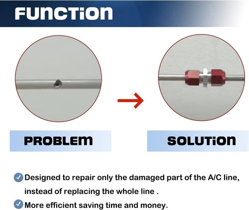 800-642 1/2'' Aluminum Line Splice Repair Kit for A/C Coolant P/S Return Trans - Picture 8 of 20
