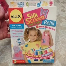 Silk Screen Activity Kit Refill with 8 Stencils by Alex 
