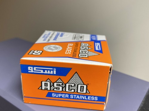 50 Asco Super Stainless double edge Safety razor Shaving blades By Lord - Picture 3 of 3