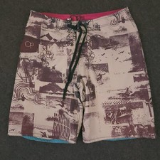 OP Board Board Short Men Sz 36x11 Abstract Print Cargo Pocket