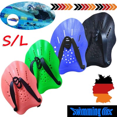Paar Handpaddles Schwimmpaddle Wassersport Handflossen Trainingshilfe Paddel DE.