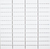 Mosaik Fliese Keramik StäBchen Weiß Matt Badewannenverkleidung Mos24-0111_F