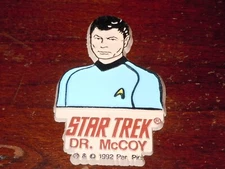 DR. LEONARD MCOY Vtg STAR TREK Rubber MAGNET Standings Board Kirk Spock Bones