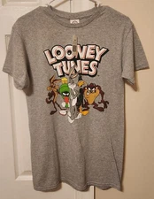 LOONEY TUNES SHORT SLEEVE T-SHIRT GRAY SIZE S SMALL NEW