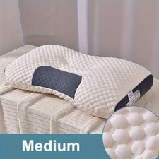 Knitted Antibacterial Cotton Massage Neck Pillow For Sleeping Soft, Adjustable