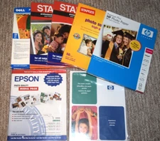 NEW Printer Photo Paper LOT 8.5" x 11" HP Staples Dell Premium High Gloss Prof.