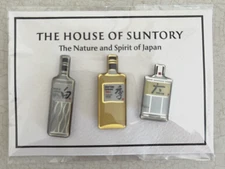 House Of Suntory SET OF 3 Enamel Lapel Pins Japanese Whiskey/Gin/Vodka New