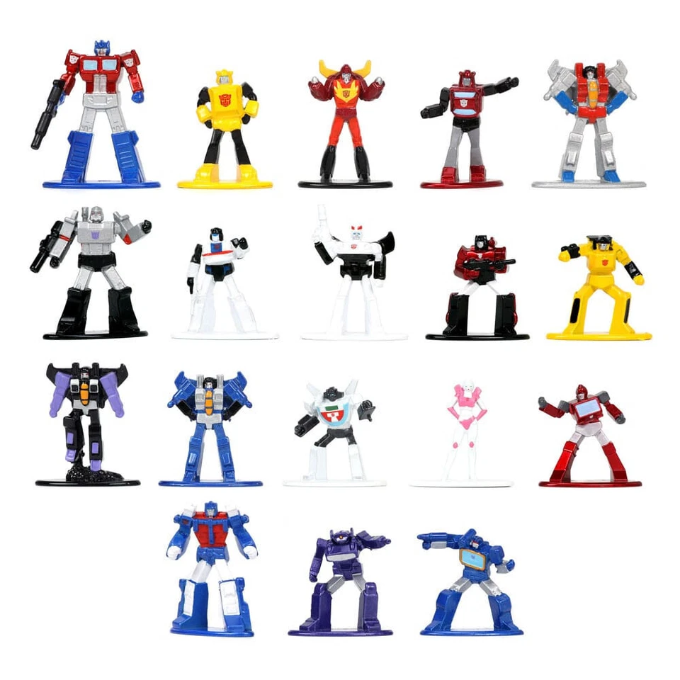 JADA 2022 TRANSFORMERS G1 NANO METALFIGS WAVE 1 18-PACK 1.5" DIE-CAST FIGURE SET - Image 4 of 4