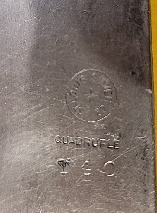 Antique Silver Plate Silent Butler Metal Crumb Catcher St Louis Silver Co