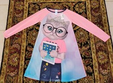The Children's Place Cat emoji app Nightgown pj's Size M 7-8 NWT